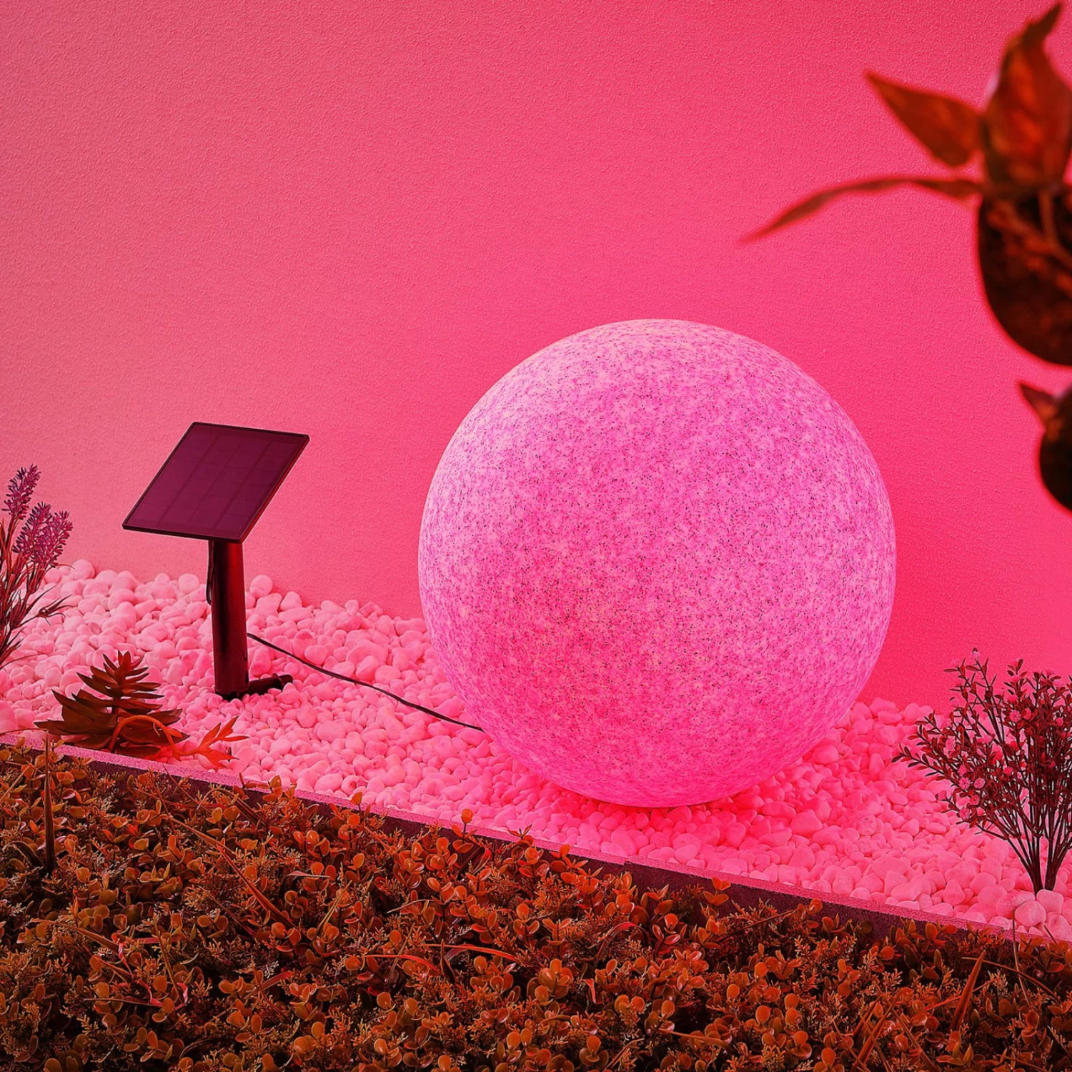 Lindby Hamela LED-Solar-Dekoleuchte, RGB, 40 Cm – Bild 2