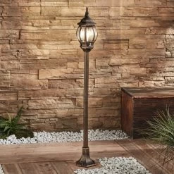 Wegeleuchte Nadesha, Gold Gebürstet