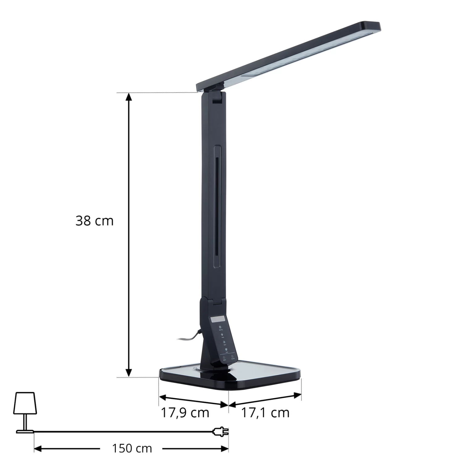 Schwarze LED-Schreibtischleuchte Eleni – Bild 4