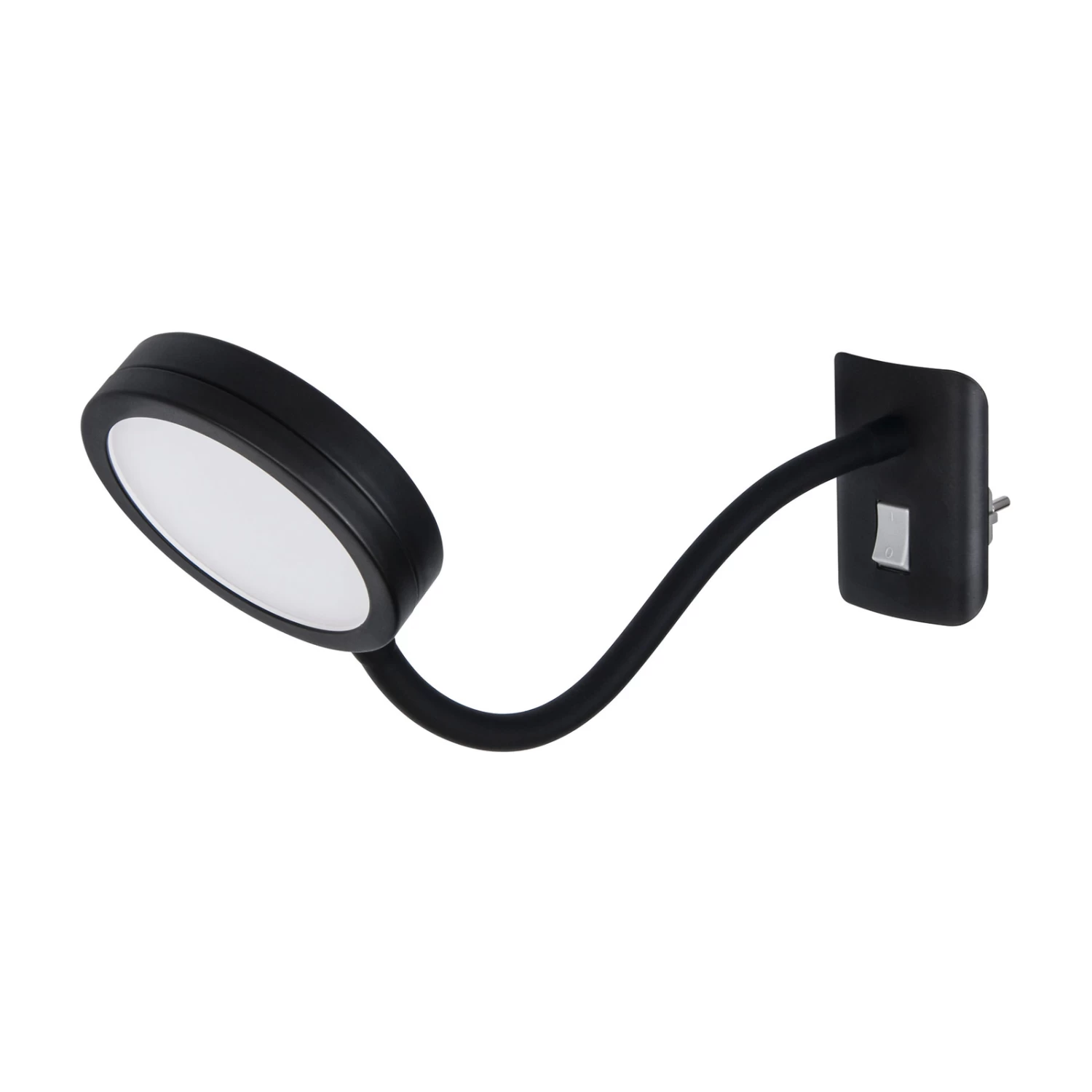Lindby Toulin LED-Steckerleuchte, Flexarm, Schwarz