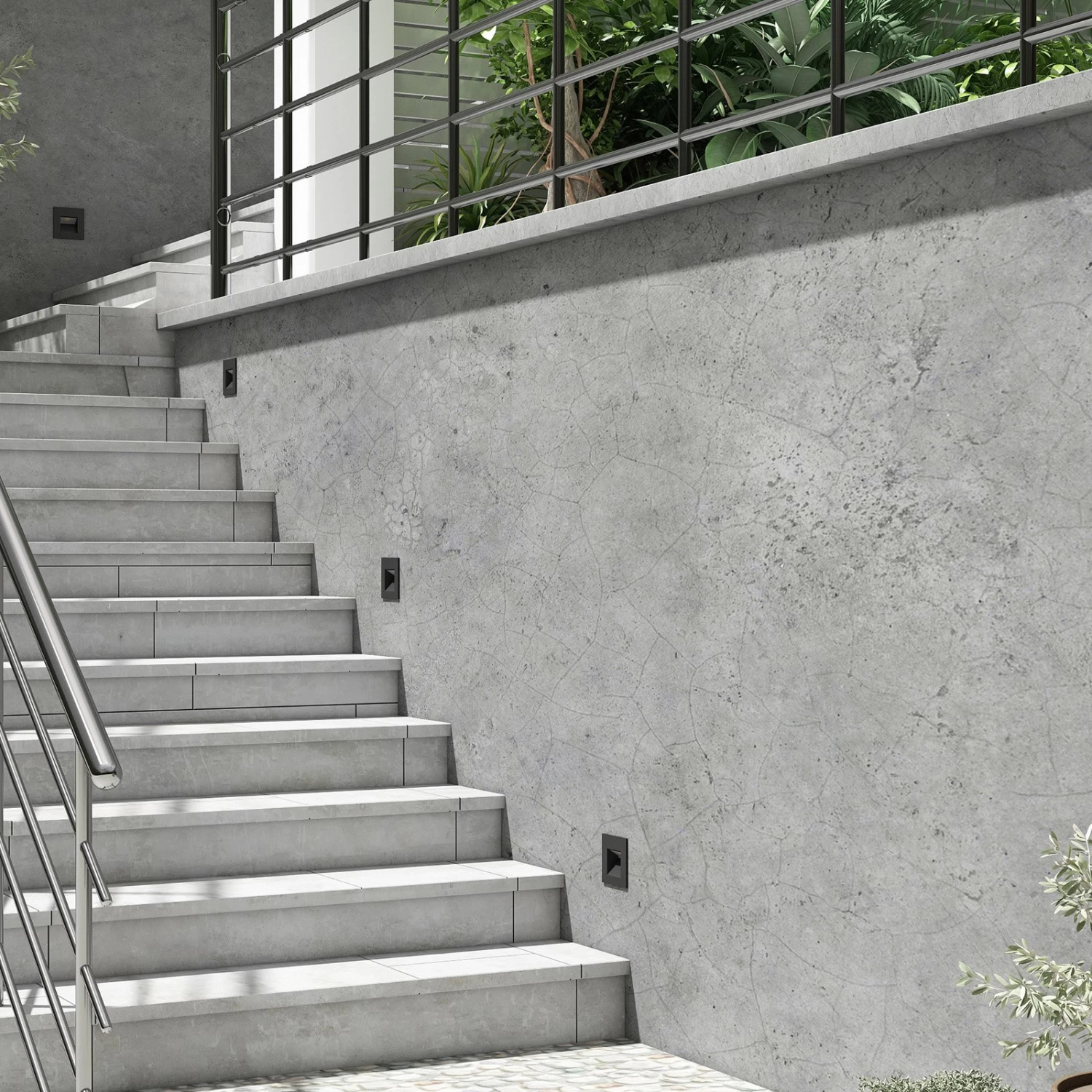 Arcchio Zamo Wandeinbauleuchte, Schwarz, G9, IP65 – Bild 3