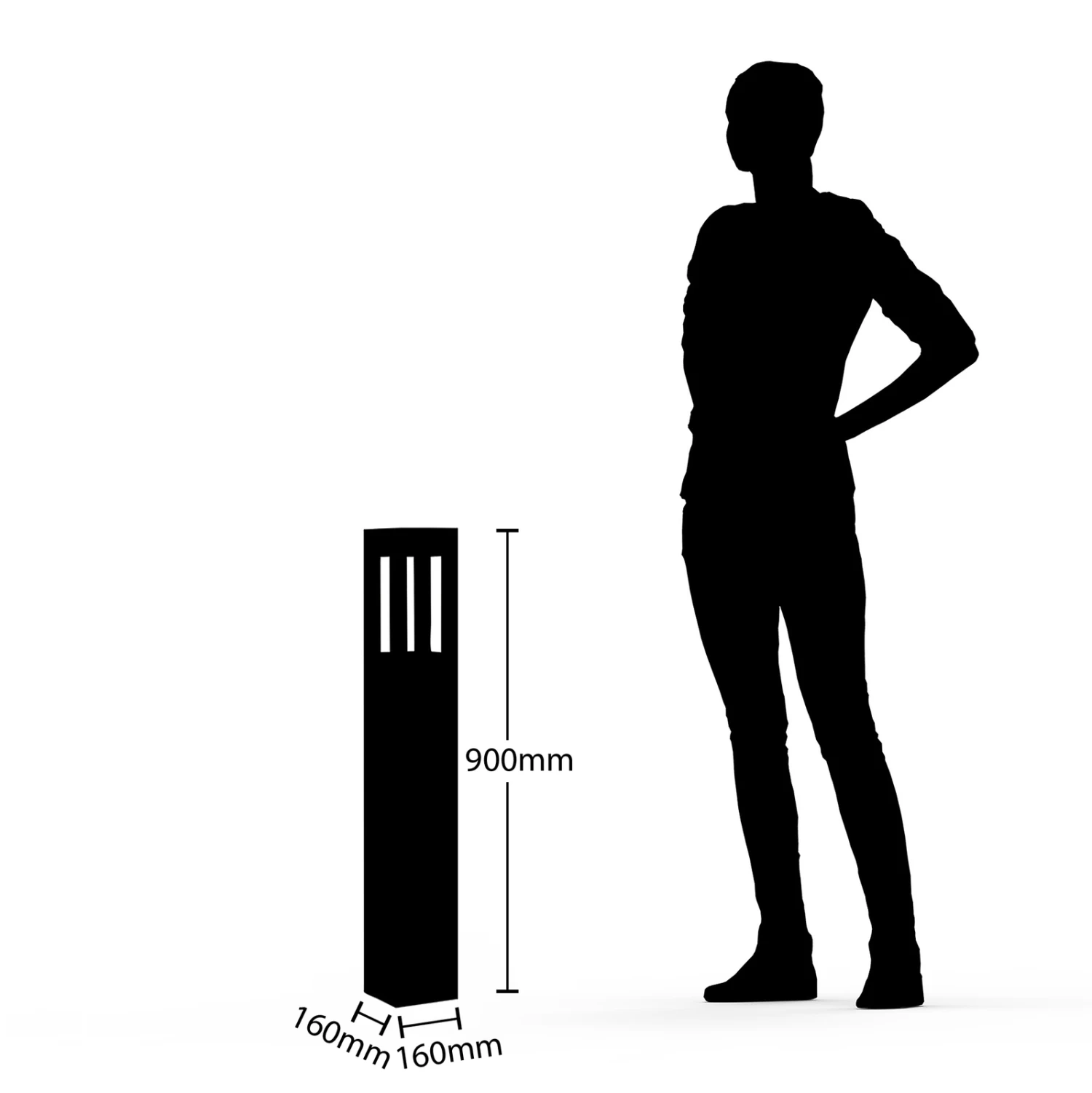 Arcchio Kirito LED-Pollerleuchte, Höhe 90 Cm – Bild 5