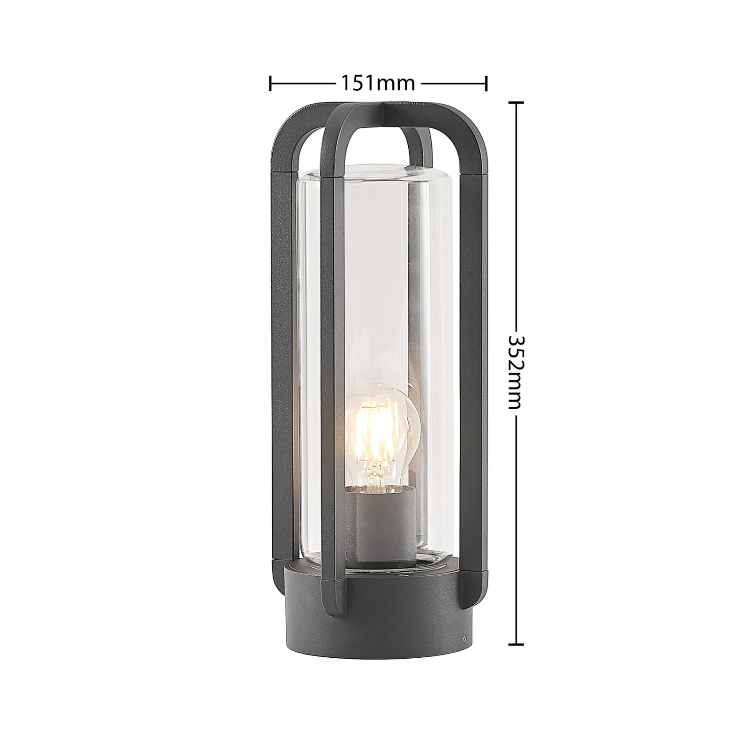 Lucande Tiras Außendeckenleuchte, Dunkelgrau, IP65 – Bild 4