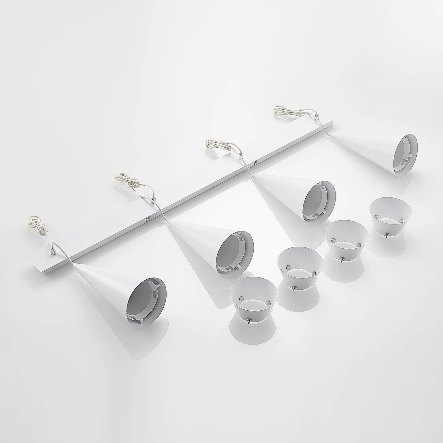 Lucande Naoh Hängeleuchte, 4-fl., Weiß – Bild 8