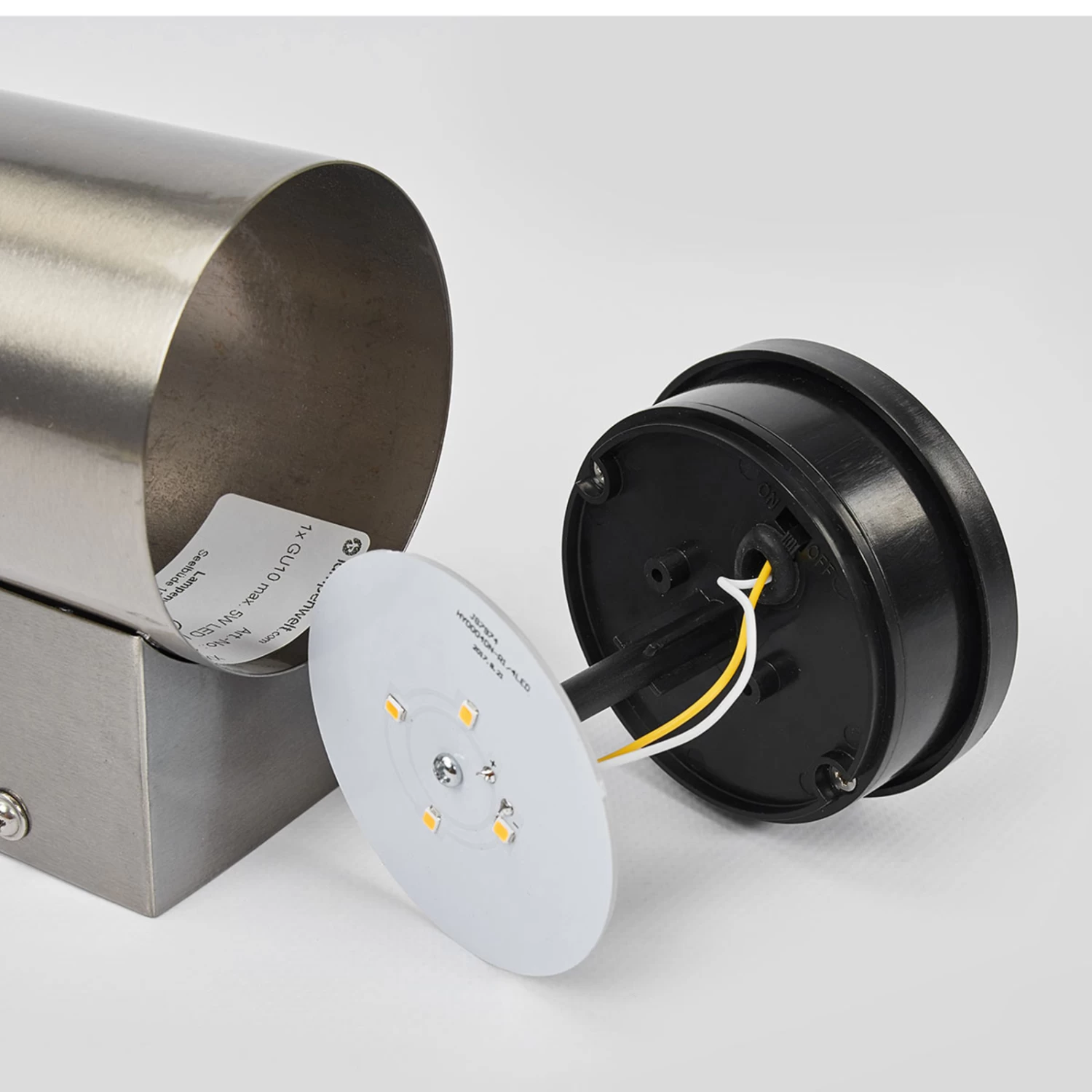 LED-Solar-Außenwandleuchte Tyson, Rund, Klar – Bild 5