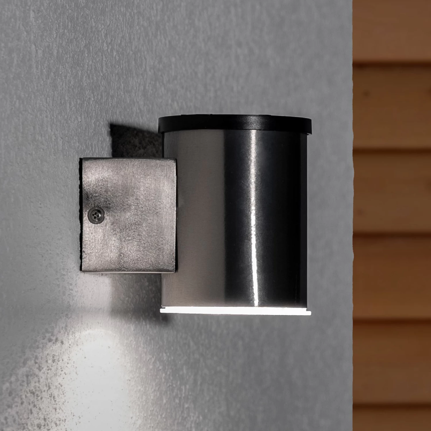 LED-Solar-Außenwandleuchte Tyson, Rund, Klar